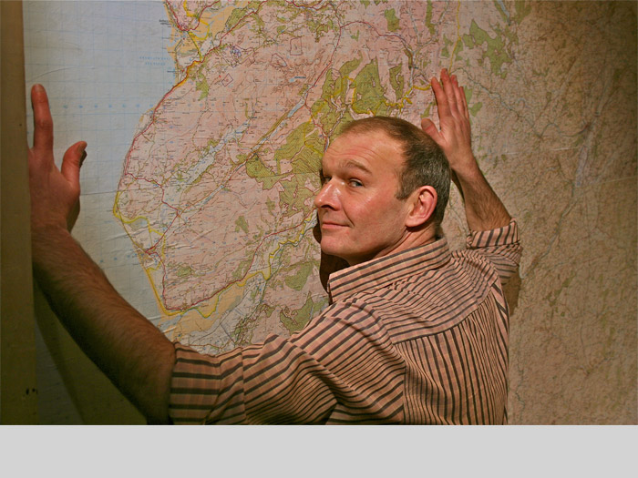 Mike Parker and his map wall